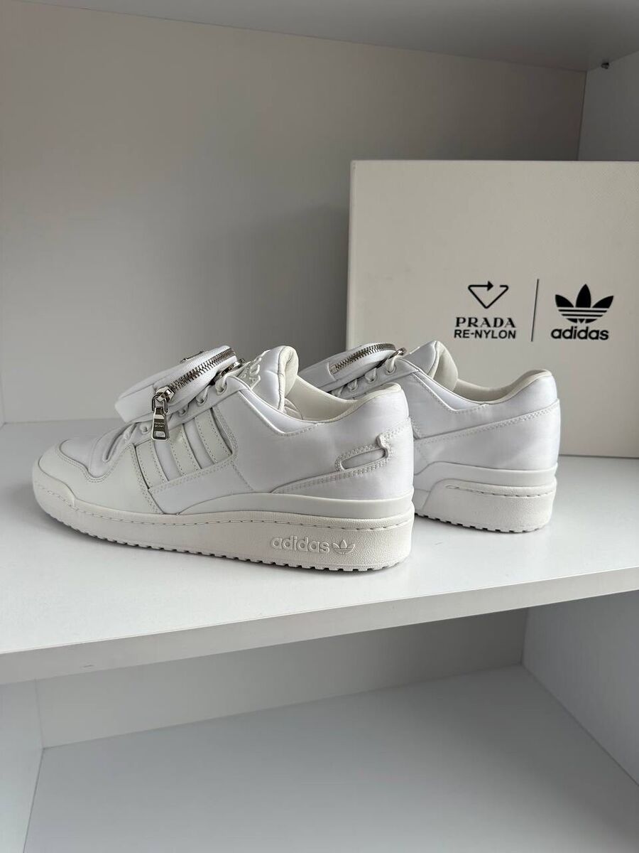 Prada x Adidas Re-Nylon Forum White Low Sneakers US 9.5 | eBay Prada x Adidas Re-Nylon Forum White Low Sneakers US 9.5 | eBay