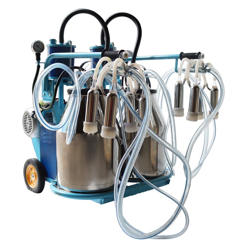 Electric Milker Piston Milking Machine with Two 304 Stainless Steel Bucket for C