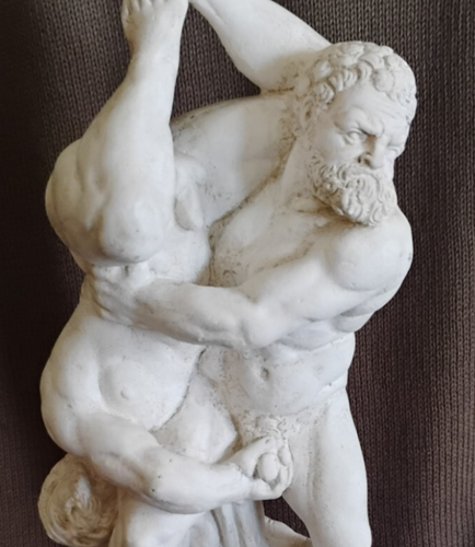 Hercules And Diomede Nude Wrestlers Sculpture Copy of 1560 Original in Florence - Picture 5 of 6