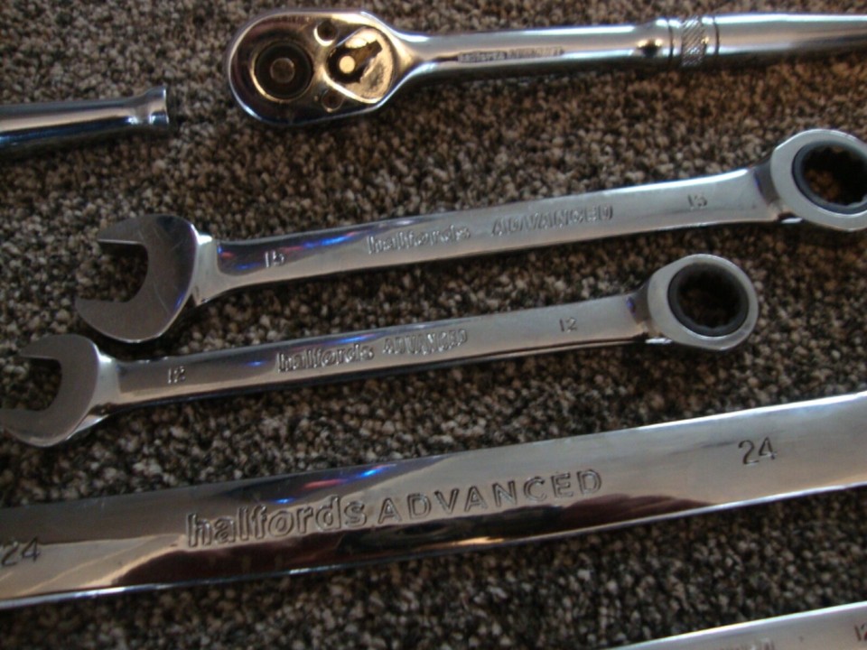 Halfords Advanced Tools Job Lot...Rachets, Rachet Spanners, Spanners eBay