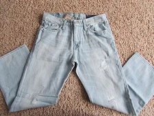 NEW AMERICAN EAGLE ORIGINAL BOOT JEANS MENS 31X28 LIGHT FADED SUNBURY 