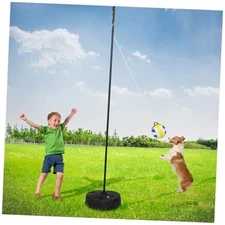 Upgrade Tetherball Set with Ball and Rope, Adjustable Tetherball Equipment, 