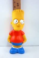 Vintage 1990 Bart Simpson Plastic Coin Bank Figure Red Shirt/Blue Shorts & Shoes