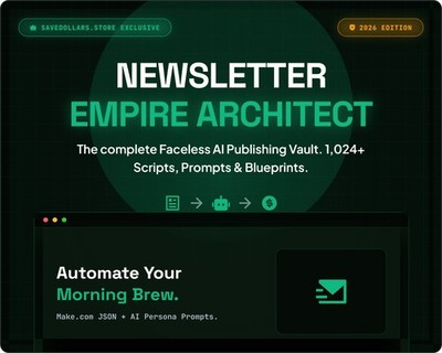 Automated Newsletter Empire Architect | Make.com, AI Scripts, Substack (Digit...