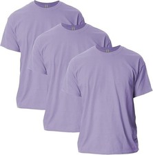 3PACK Gildan Mens VIOLET Solid Ultra Cotton Short Sleeve Blank Tee T-Shirt S-3XL