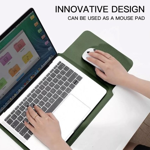 Non-Magnetic PU Leather Laptop Case Sleek And Stylish 3.Water-resista Portable - Afbeelding 3 van 17