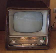 Schönes Graetz Landgraf F 39 Luxus Fernseher Radio Tisch Kombination 1957 / 58