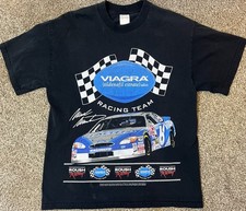 Vtg 90s NASCAR Mark Martin 6 Roush Racing Viagra AOP All Over Print T Shirt