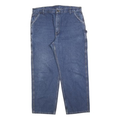 Carhartt Herren Jeans Blau Relaxed Straight Denim Medium W42 L32 Workwear Utility