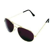 Aviator Sunglasses Aviators Style Sun Glasses Black Lens Gold Frame Mens Womens