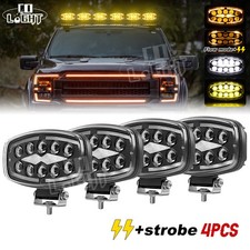 4x 6inch Dual Color White Amber Led Work Light Bar Flood Spot Driving Fog Lamp 4x 6inch Dual Color White Amber Led Work Light Bar Flood Spot Driving Fog Lamp