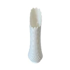 VTG Fenton Swung Vase Hobnail 16 Fingers 15.25” Tall White Milk Glass MCM