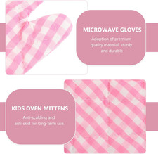 Child Baking Gloves Kids Oven Mitts for Kitchen Kids Oven Mitts Microwave Ove...