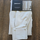 DKNY Plaza CREAM Pinch Pleat Window CURTAIN Panels Drape *ROOM DARKENING* 32x108