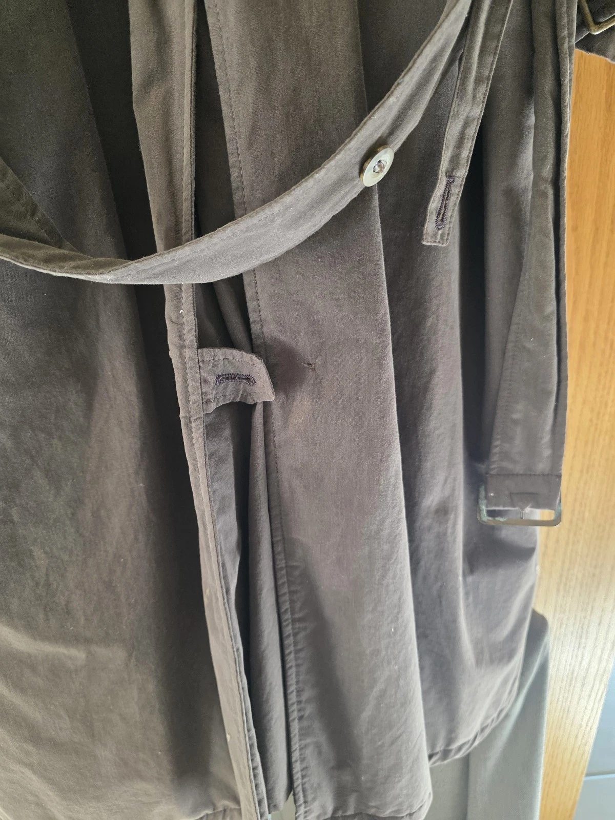 Vintage Giorgio Arnani Le Collezioni MENs overcoat 38 Brown Italy 88% cotton image 4