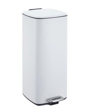 Stainless Steel 8 Gallon Trash Can with Foot Pedal Soft Close Lid Square Design