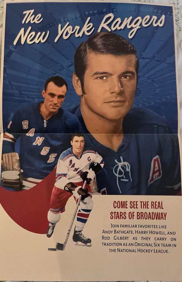 New York Rangers 100th Year Anniversary Poster & Original Six Era Ticket Set - Image 2 of 3