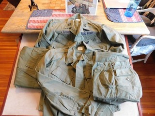 US Army SPECIAL FORCES Green Beret CAPTAIN Jungle Slash Pocket 1970 Uniform LOT