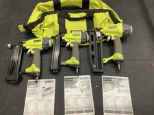 Ryobi 18 Gauge Crown Stapler / Brad Nailer / 16 Gauge Finish Nailer w/ Bag READ