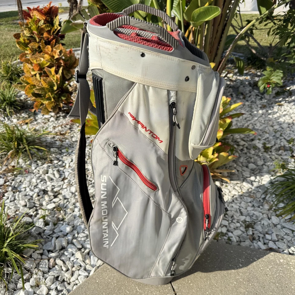 Carro de golf Sun Mountain Phantom bolsa divisor de 15 vías gris rojo organizador de bolsillos Foto 2 de 4