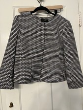 J. Crew Women's Purple Gold Navy Tweed Jacket Size 12 EUC Silk classic elegant