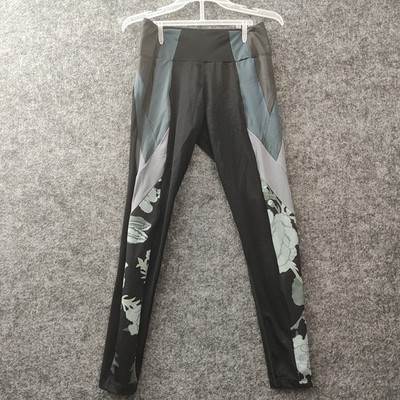MAAJI Womens Fling Side Panel Leggings Active Medium, Blue Black Floral Print