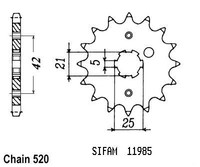 Ritzel TT Yamaha - 520 - 16 ZäHne - ÄHnlich JTF569 - Hergestellt In Deutschlan
