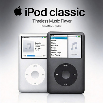 NEW Apple iPod Classic 7th Generation 160GB 256GB 1TB Custom Modded SSD 2000mAh