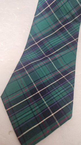 Pendleton Tie Blue Plaid Made In The USA - Picture 1 of 4