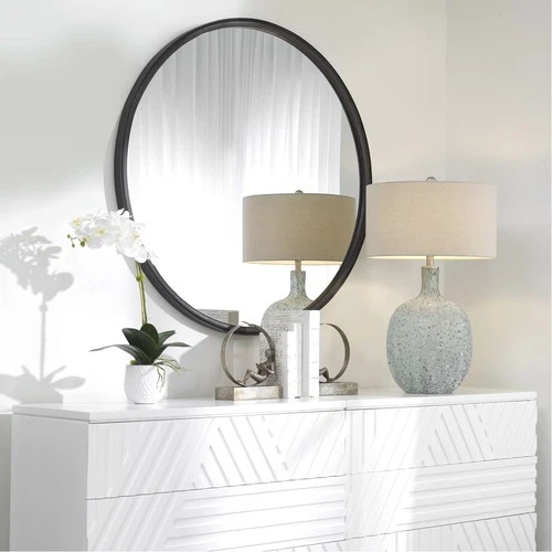Uttermost 09737 Dawsyn Wall Mirror Aged Black with Subtle Gray Highlights - Picture 5 of 7