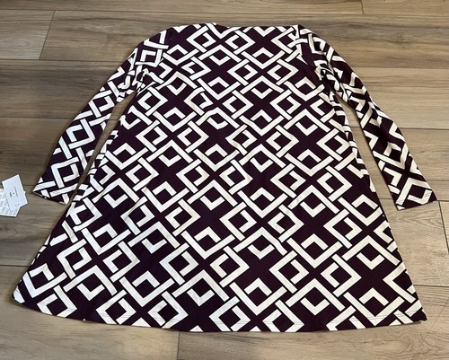 NWT Women's S Small LuLaRoe Caroline Cardigan Sweater Open Front Purple / White - Picture 8 of 8