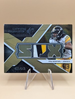 2008 SPx Winning Materials Troy Polamalu /149 Game Used Memorabilia, 3 clr patch