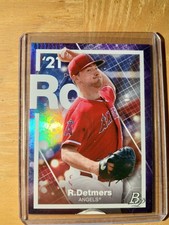 2021 Bowman Platinum Precious Elements Reid Detmers #PE-27 Purple 029/250 (RC)