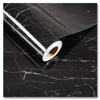 Cre8Tive Black Marble Contact Paper 24X118 Wide Black Marble Wallpaper Peel And