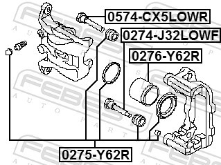 2x ✅Fits FEBEST 0276-Y62R REAR BRAKE CALIPER PISTON   ⭐UK Seller⭐
