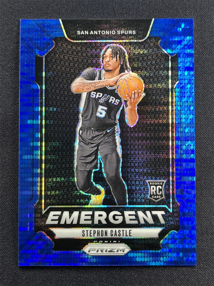 2024-25 Panini Prizm Stephon Castle #29 Blue Pulsar Prizm Emergent Rookie RC /99