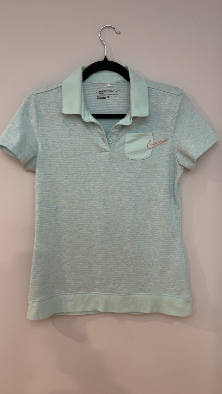Nike Golf Sport Dri-FIT Light Blue/Mint Medium Polo Shirt Women’s Short Sleeve
