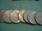 At Melt, 7 Silver Canada Half Dollars 50 Cent Pieces $3.50 Face Value avg circ