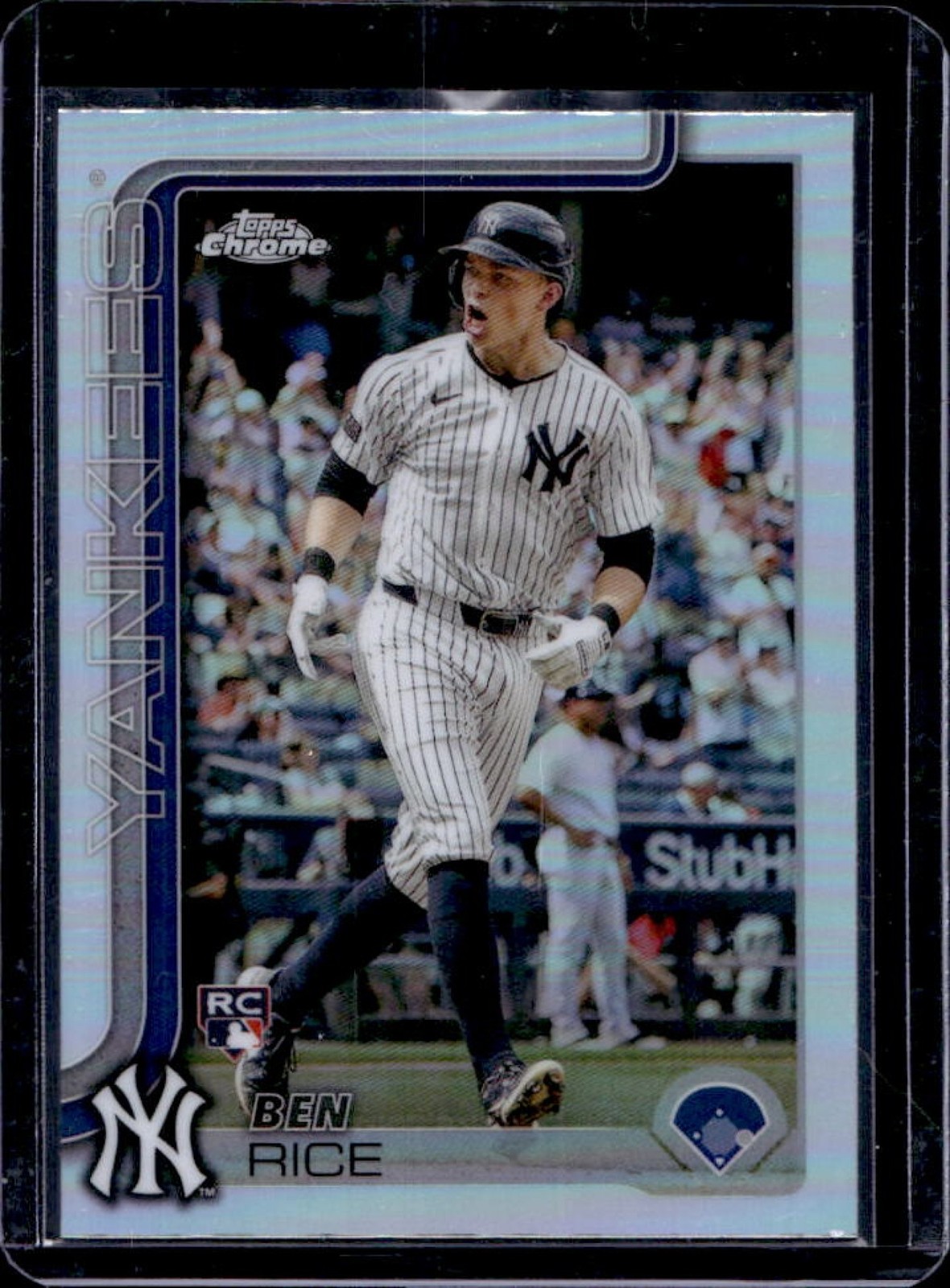 2025 Topps Chrome Ben Rice RC Refractor Rookie #139 Yankees
