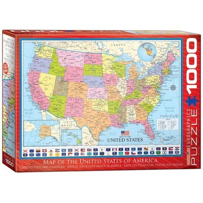 High-Quality Map Jigsaw Puzzle 1000 Pieces