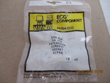 NEW PHILLIPS ECG 416 INTEGRATED CIRCUIT SOCKET, 16 PIN, 2 PC'S LOT.