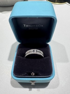 Tiffany & Co. Diamond Wedding/Anniversary Band Ring, White Gold Round