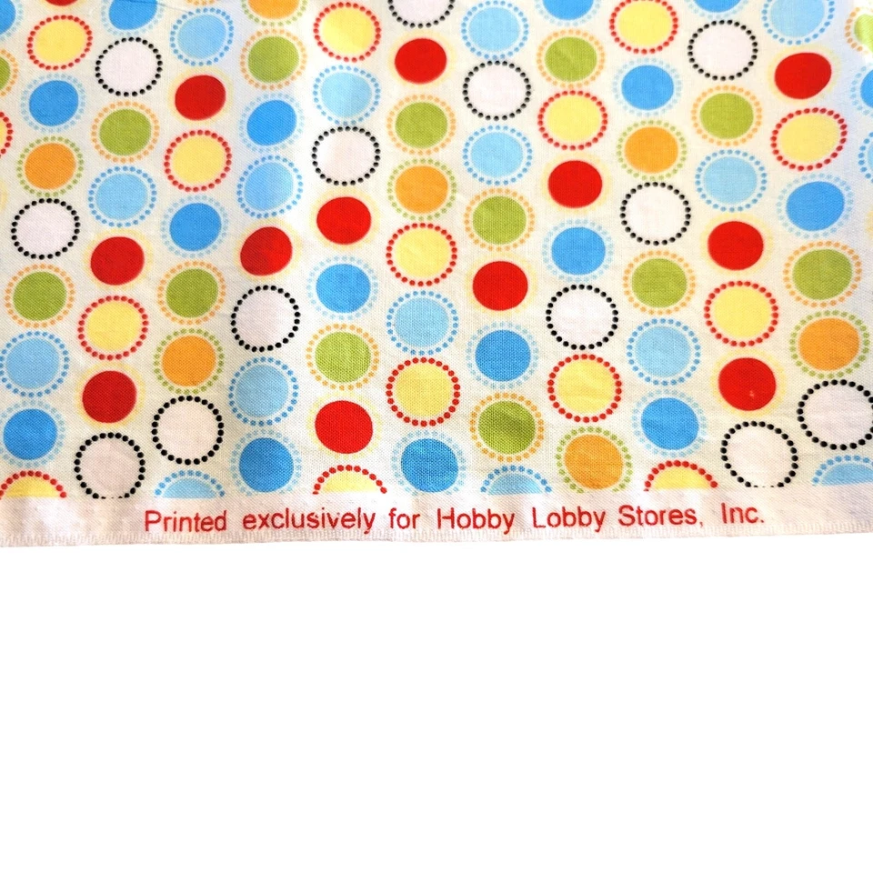 Hobby Lobby Fabric 40"x32" Multicolor Dot Print Cotton Quilting Sewing Material - Image 2 of 4