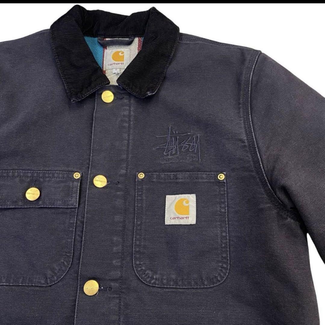Carhartt x Stussy Chore Coat Navy S Duck Work Jacket | eBay
