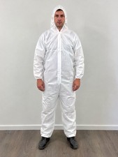 NW-SMS300COV Disposable Protective Coveralls White 3XL 5-Pack