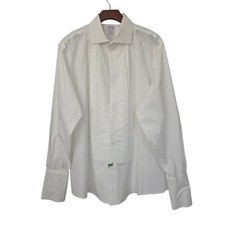 Brooks Brothers Tuxedo Shirt Regent Fit Pleated Bib Stud Front Men 16.5-34 White