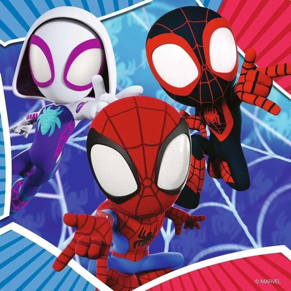 Rompecabezas Ravensburger Marvel Spiderman Spidey & His Amazing Friends 3X 49 piezas... Foto 3 de 4