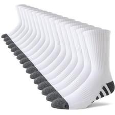 JOYNÉE 8 Pairs Mens Crew Work Cushion Socks Long Athletic Running Socks Wor