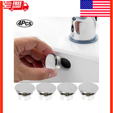 4PCS Sink Overflow Hole Cover Trim Plastic Basin Drain Insert Kitchen Bathroom C