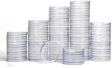 200 PCS 25 Mm Coin Holder Capsules Clear round Plastic Coin Container Case for C